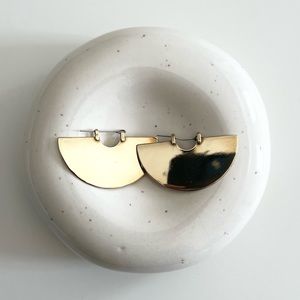 Tiro Tiro Radian Earrings, Brass, Handmade